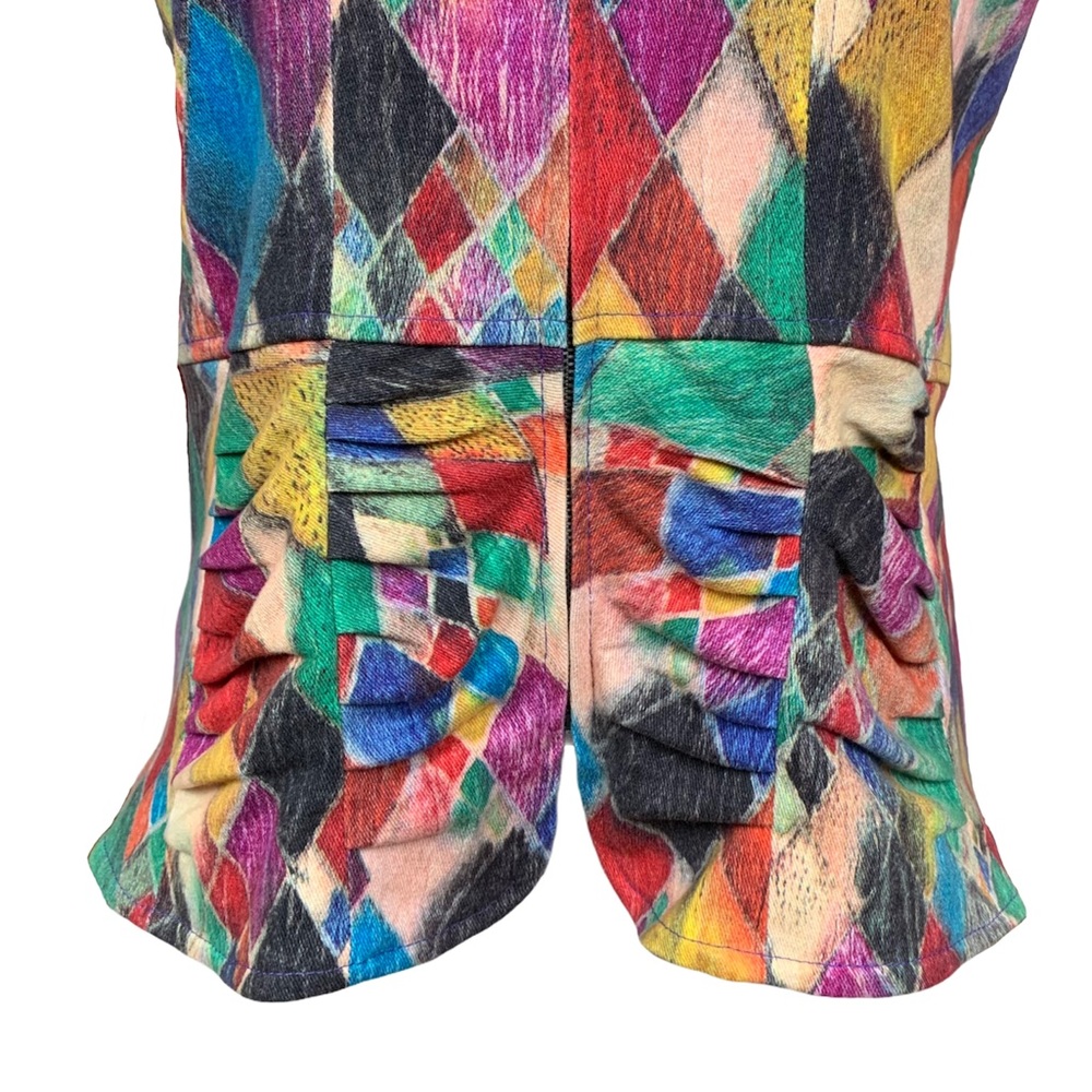 Canvasbacks Multicolor Diamond Block Blazer/Jacket - image 7